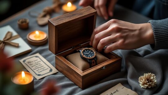 Coffret cadeau montre en bois avec livraison rapide : des idées pour un anniversaire