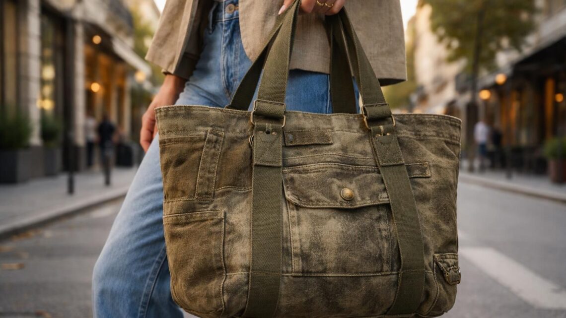 Comment les cabas en toile militaire upcyclée révolutionnent la mode durable