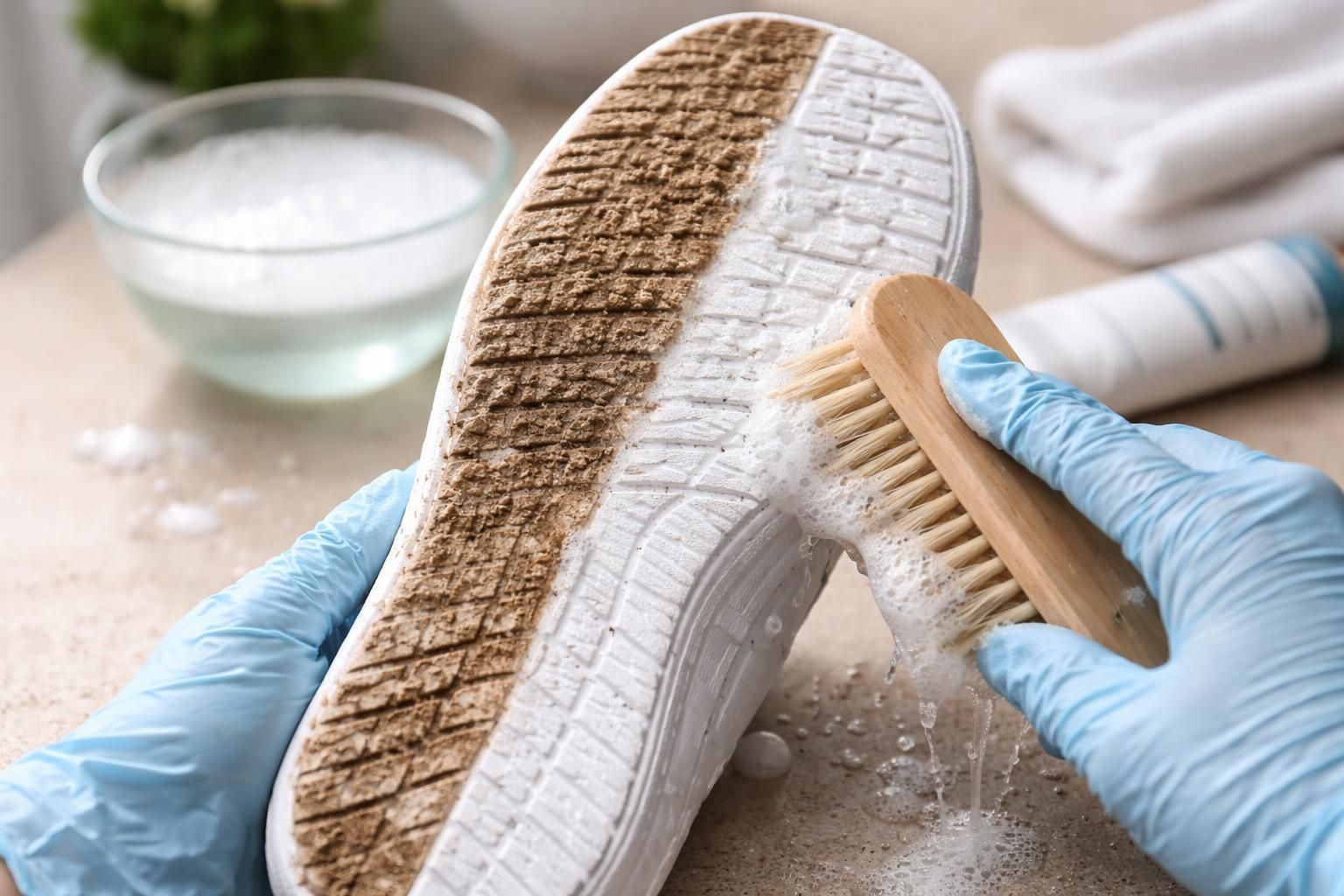découvrez des astuces efficaces pour nettoyer la semelle de vos chaussures et leur redonner une blancheur éclatante facilement.