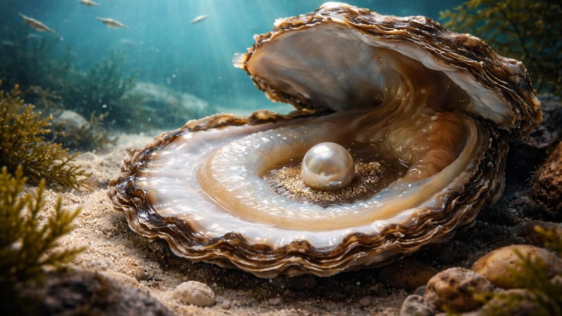 Processus de création de perles par les huîtres