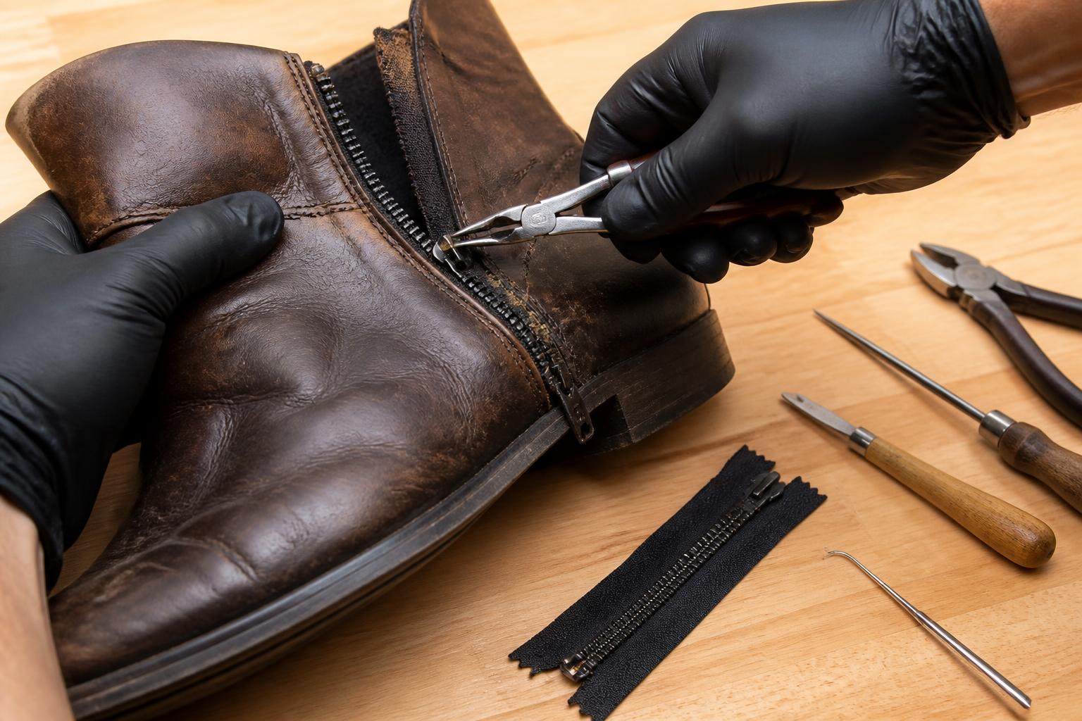 apprenez étape par étape comment remplacer facilement la fermeture éclair abîmée de votre chaussure de botte pour lui redonner une seconde vie.