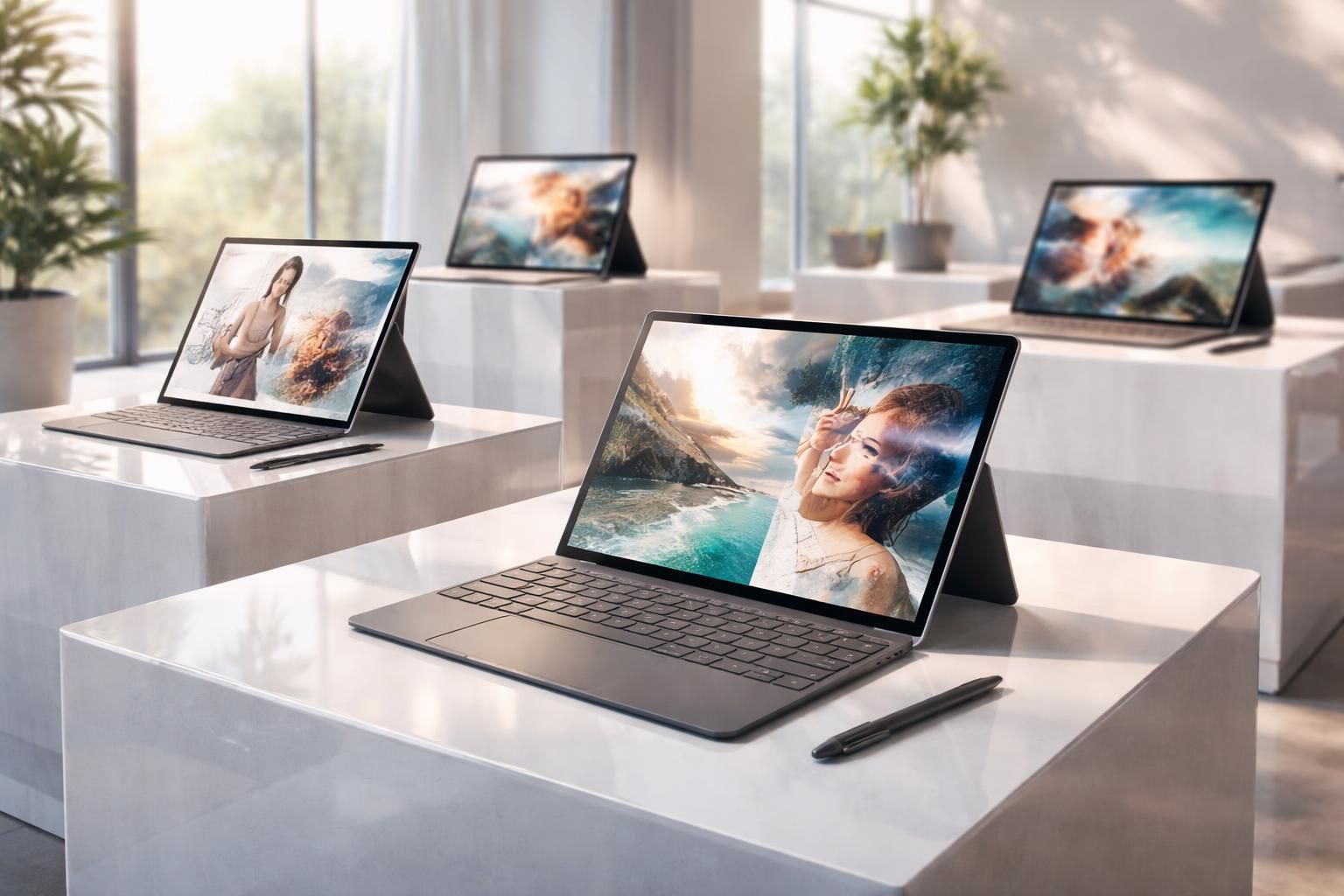 découvrez la surface pro au showroom, une collection innovante présentée comme un magazine vivant alliant technologie et design pour une expérience immersive unique.