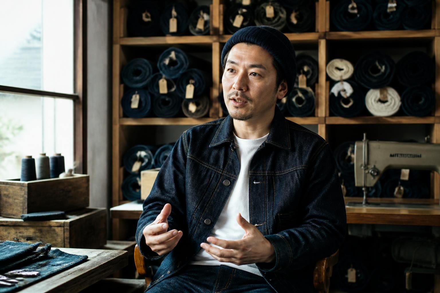 découvrez l'interview exclusive d'un créateur passionné par le denim japonais, l'art et la qualité de cette matière emblématique.