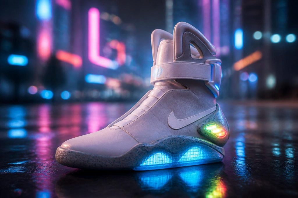découvrez la nike mcfly 2015, la basket emblématique rendu célèbre par le cinéma, alliant style futuriste et technologie innovante, un must pour les fans de sneakers et de films cultes.