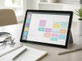 Surface Go : planning soins et ateliers géré sur tablette tactile Microsoft
